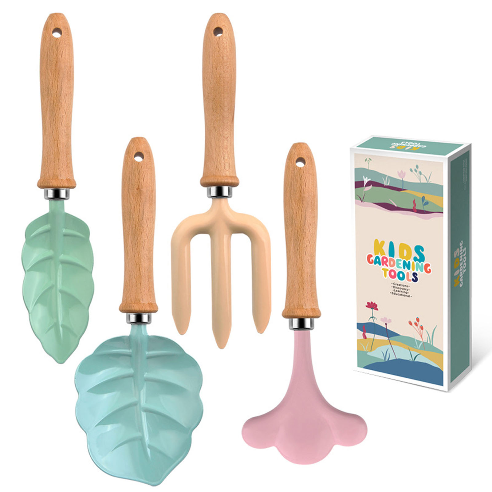 Gardening Tools Kids Set - Conjunto de ferramentas seguras coloridas para