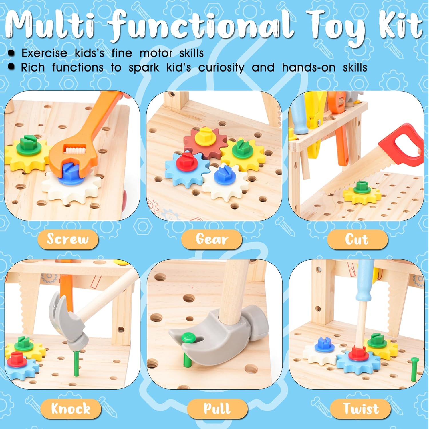 Banco de ferramentas de madeir - Gardening Tools Kids Set avaliação e preço